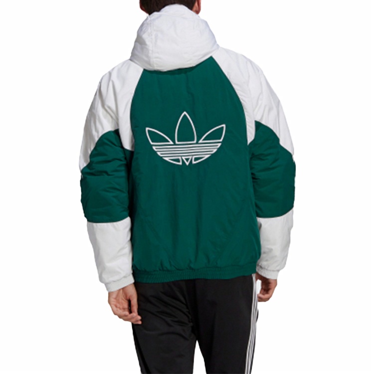 Мужская куртка adidas originals BIG TREFOIL (зеленая) — фото 4