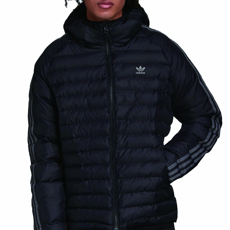Мужская куртка adidas originals Padded Jacket (черная) — фото 3