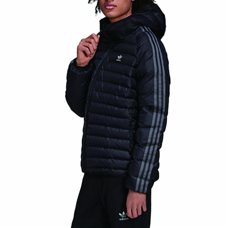 Мужская куртка adidas originals Padded Jacket (черная) — фото 4