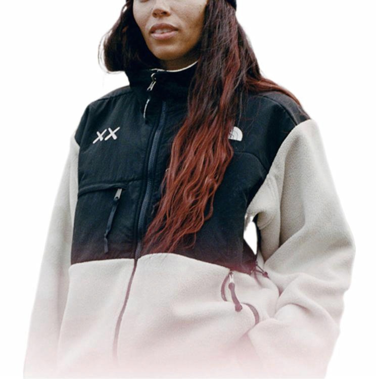 Флисовая куртка The North Face 1995 x KAWS FW22 Denali Logo (белая) — фото 3