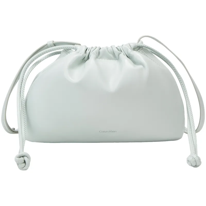 CALVIN KLEIN SS25 Blended Material Shoulder Bag Medium Women's Moon White