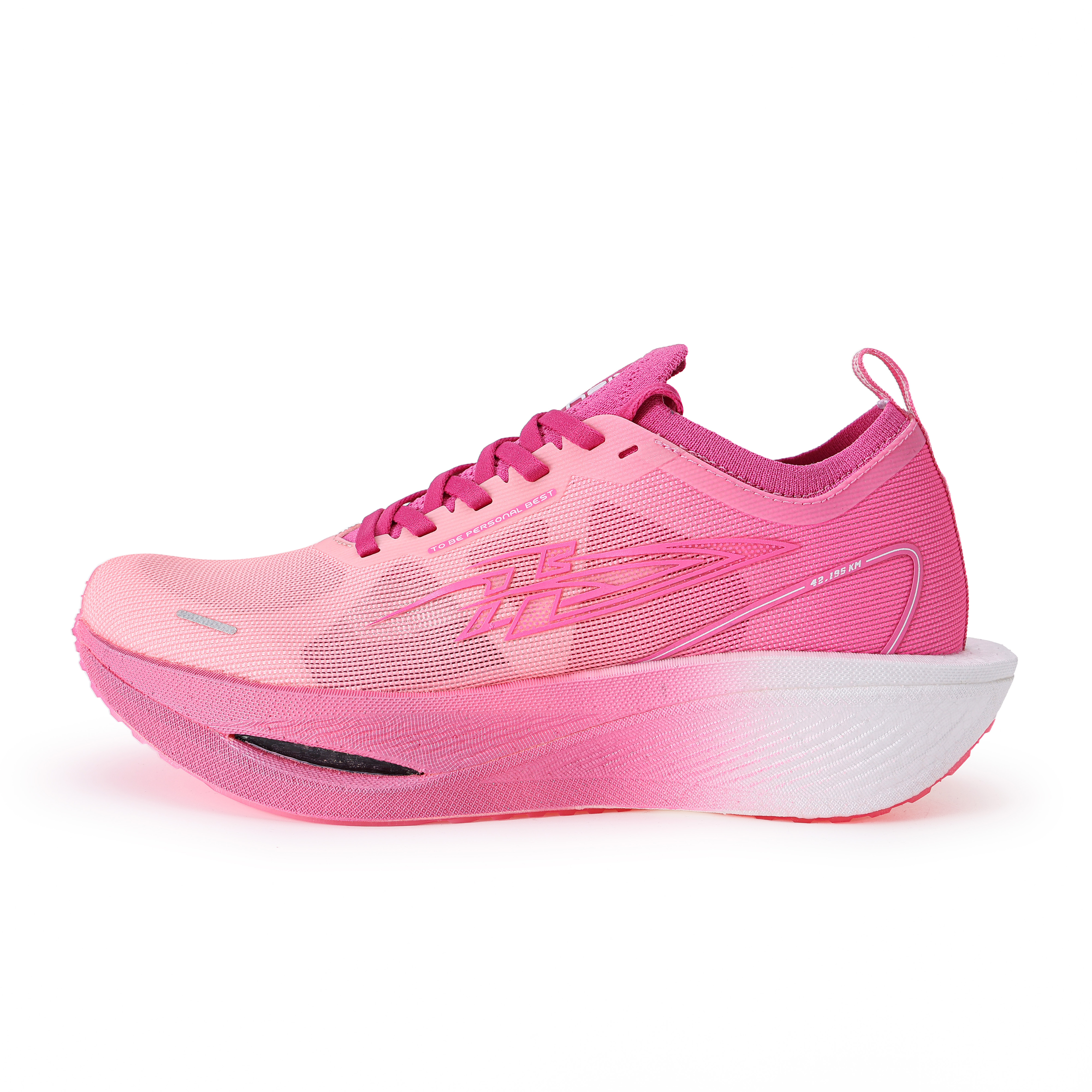 AISU Low top Genuine Carbon Plate Marathon Running Shoes Unisex Peach Blossom