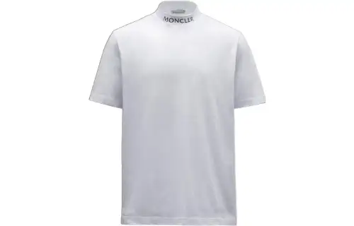 Moncler FW22 T Shirts Men's White Crew Neck Thin