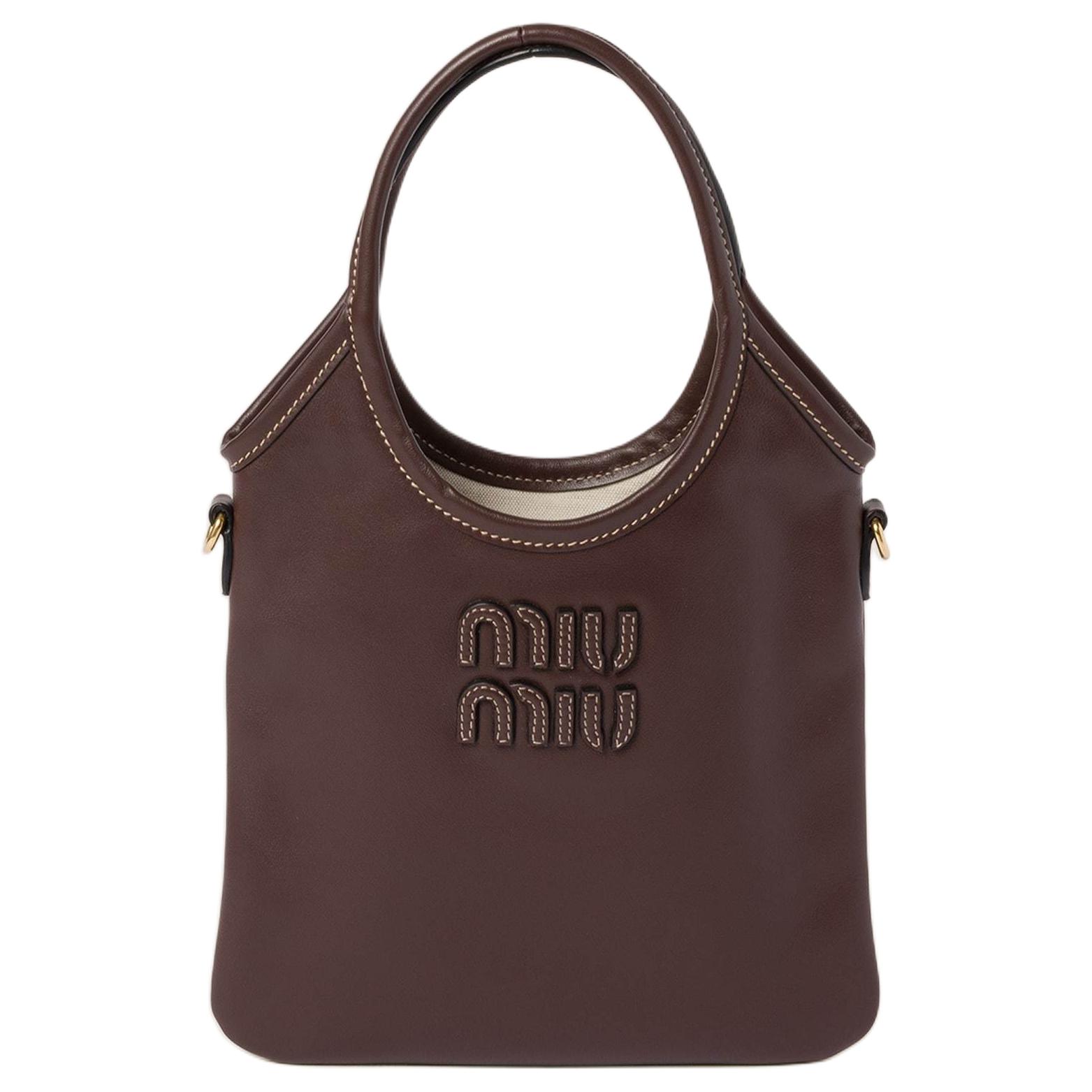 Женская сумка MIU MIU Ivy Tote Bag (коричневая)