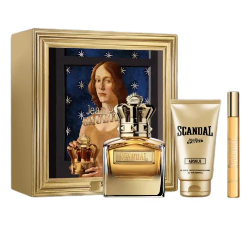 Gaultier Scandal pour Homme Absolu men's perfume set fragrance parfum 100ml+75ml+10ml