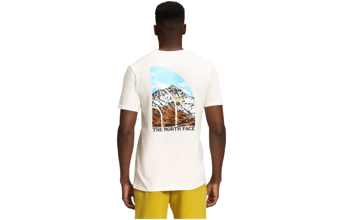 THE NORTH FACE T-Shirts Men's White Crew Neck Moderate Straight Fit
