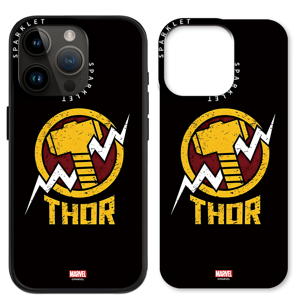 Disney Disney ABS+PC material Marvel Thor old logo magnetic replaceable case advanced wireless charging mobile phone case suitable for Apple/apple 16/15/14/13/12 PRO/MAX cool cartoon animation