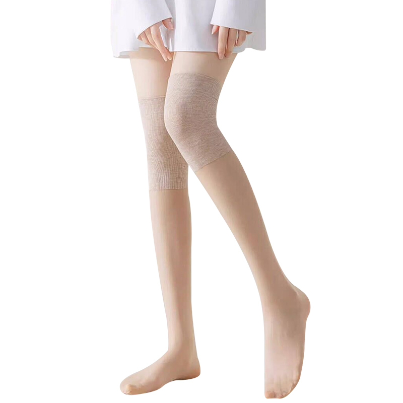Langsha solid color anti-snatch breathable pantyhose over the knee socks for women, 3 pack