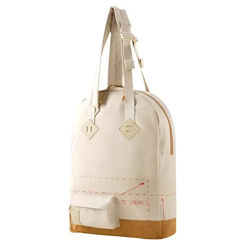 PUMA MICHAEL LAU Collaboration Zip Closure Fabric Handbag Unisex Ecru