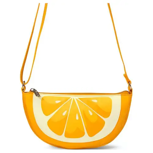 Skechers LeSportsac LePoesi, Collaboration Fabric Shoulder Bag, Crossbody Bag Regular Unisex Orange
