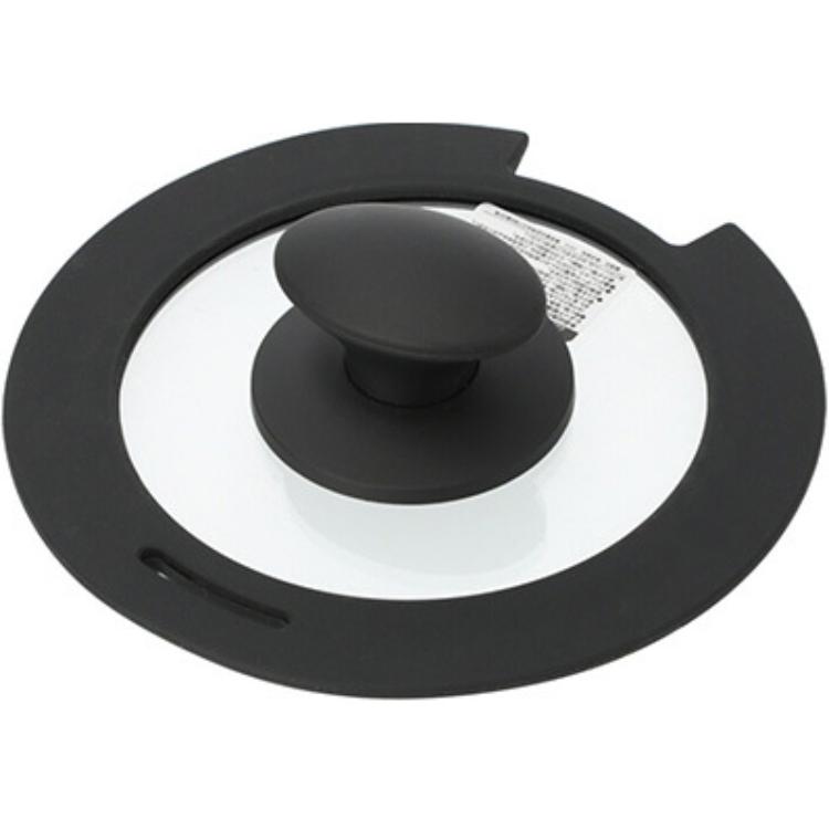 NITORI Yideli Japanese-style original design TORERU kitchen household multi-diameter silicone pot lid safe, anti-scalding, heat-resistant, spill-proof, and anti-spill-free pot accessories pot lid black/beige