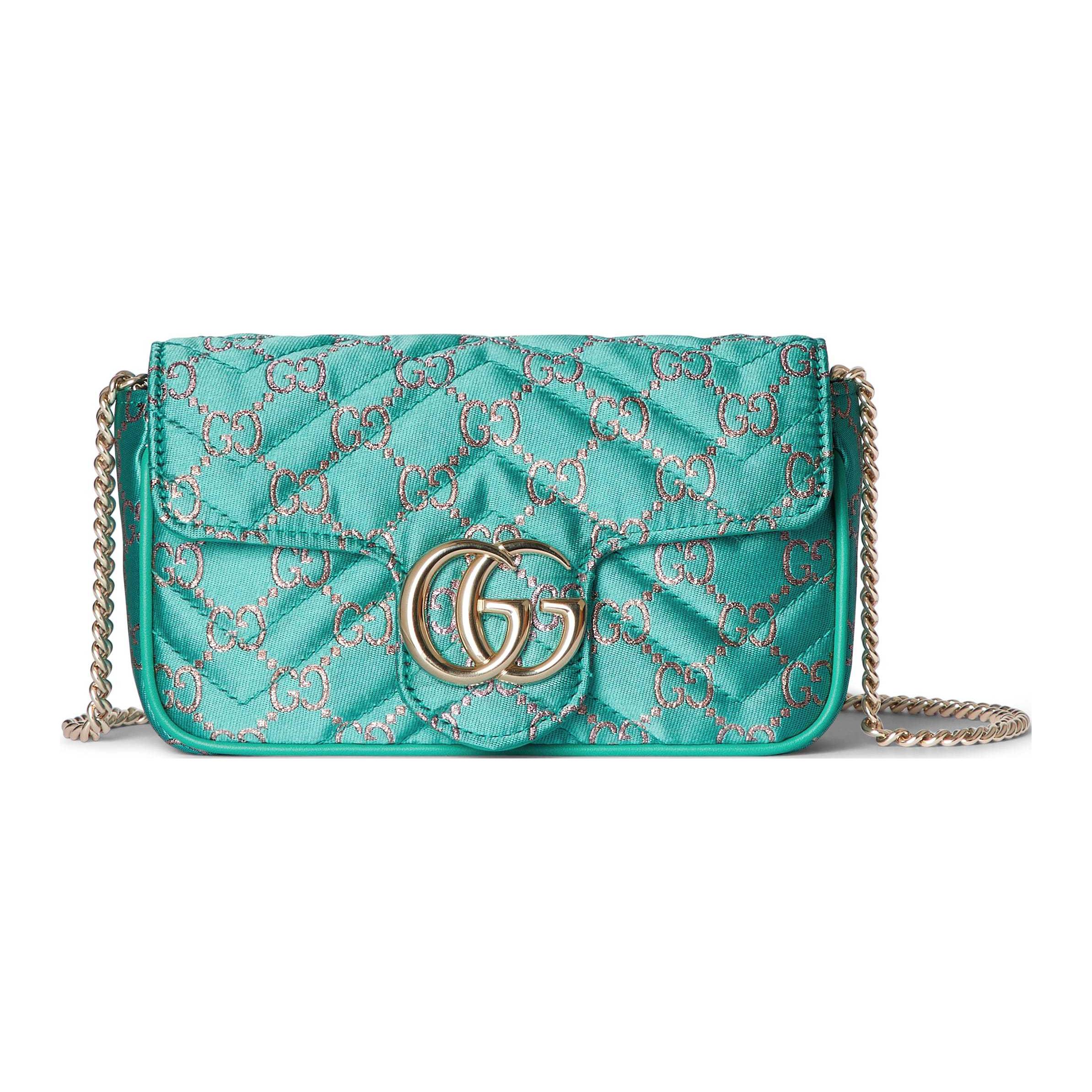 Женская сумка Gucci GG Marmont (светло-синяя)