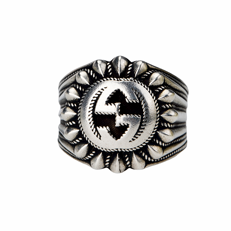 Кольцо Gucci Interlocking (серебряное)