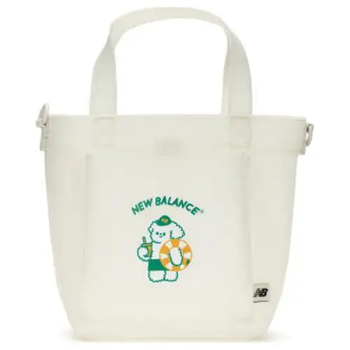 New Balance Polyurethane Shoulder Bag, Crossbody Bag, Handbag Regular Women's Ivory White