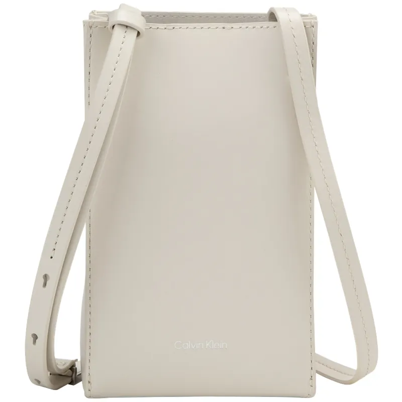 CALVIN KLEIN SS25 Cow Leather Crossbody Bags Medium Women's Light Brown