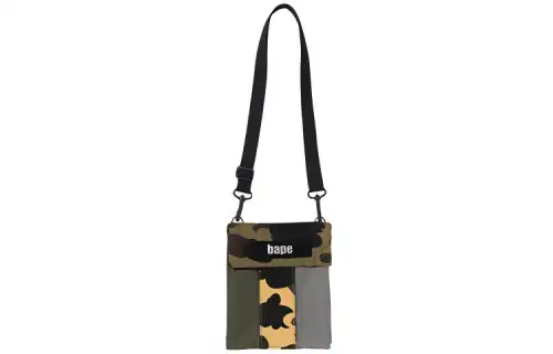 A BATHING APE Cotton Crossbody Bag, Shoulder Bag Regular Men's Multicolor