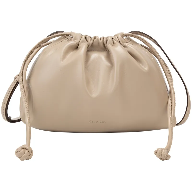 CALVIN KLEIN SS25 Blended Material Shoulder Bag Medium Women's Khaki