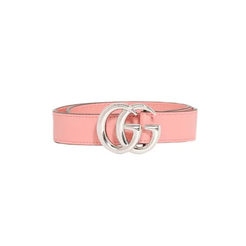GUCCI GG Marmont Leather Belts Kids' Light Pink Width 2.5cm