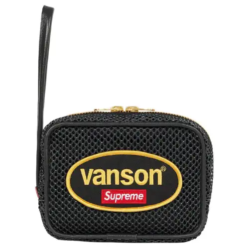 Supreme Mesh With Leather Clutch Wallet Regular Unisex Multicolor