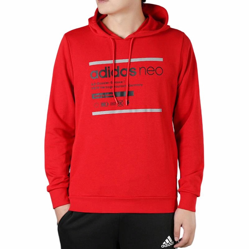 Мужское худи adidas neo (красное) — фото 3