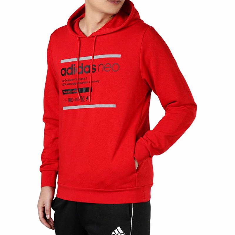 Мужское худи adidas neo (красное) — фото 5
