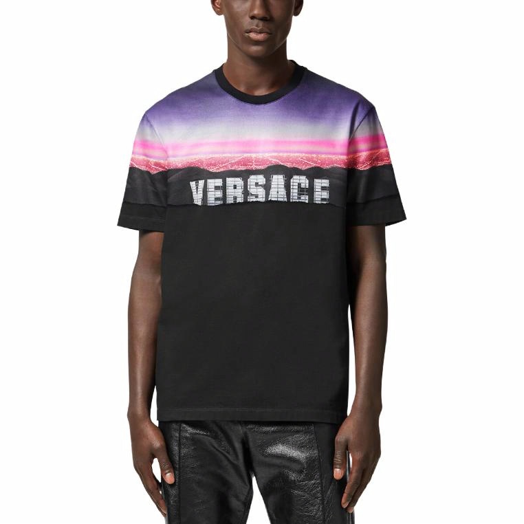 Мужская футболка Versace (черный) — фото 3