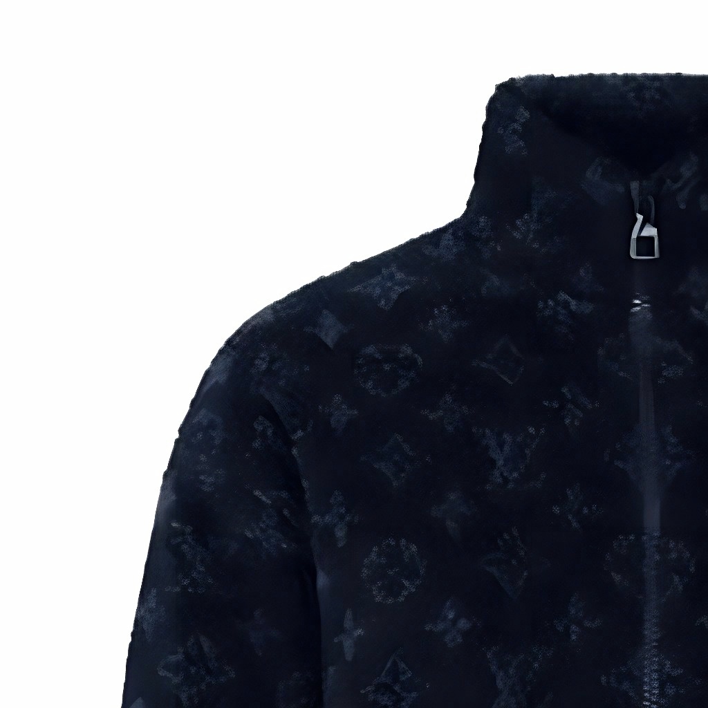 Мужская куртка Louis Vuitton Logo (темно-синяя) — фото 4
