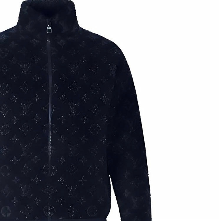 Мужская куртка Louis Vuitton Logo (темно-синяя) — фото 8