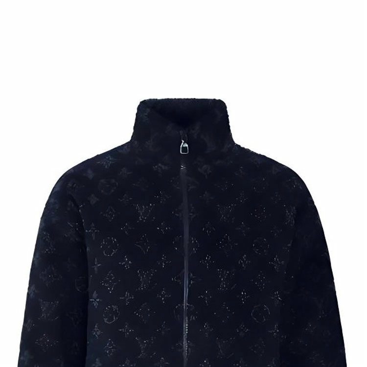 Мужская куртка Louis Vuitton Logo (темно-синяя) — фото 7