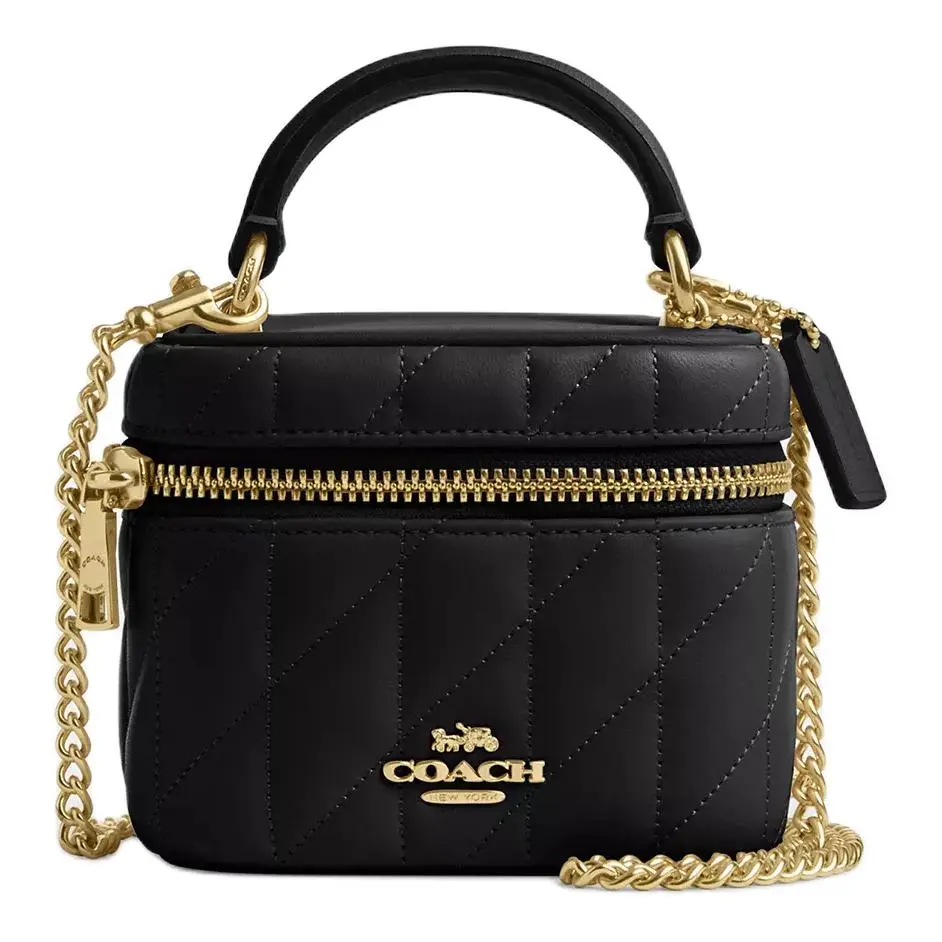 COACH Ava Nappa Leather Shoulder Bag, Crossbody Bag, Handbag Mini Women's Black