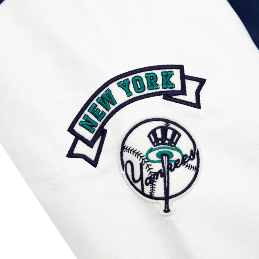 Куртка MLB 7AJPBV131-50NYS (темно-синяя) — фото 4