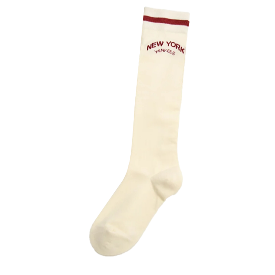 MLB New York Yankees Varsity Knee High Socks Unisex 1 Pack Cream