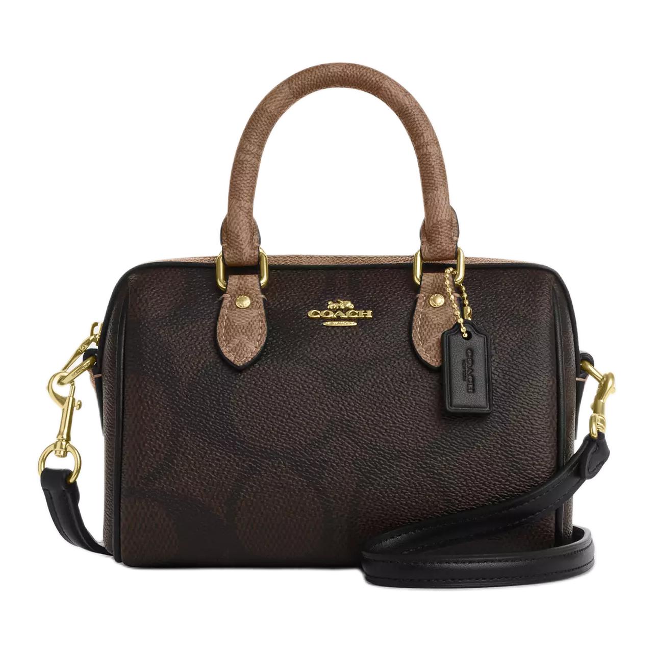 Женская сумка COACH Rowan 18 (коричневая)