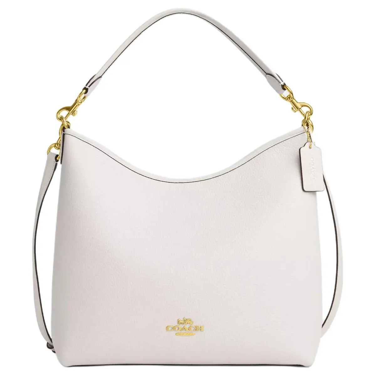 COACH Leather Shoulder Bag Large Women's White