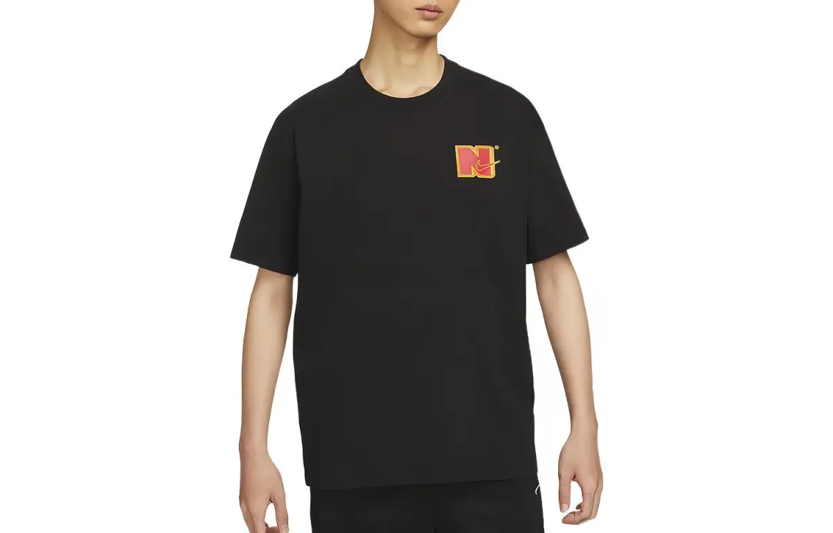 Nike T-Shirts Men's Black Crew Neck Moderate