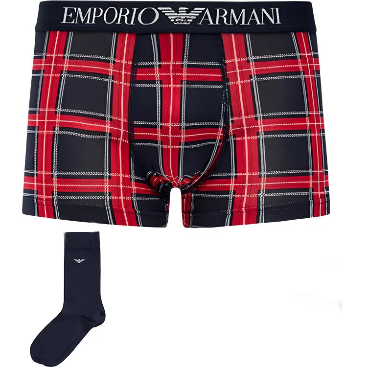 EMPORIO ARMANI Underwear Gift Box Men's 2 Pack Red Blue