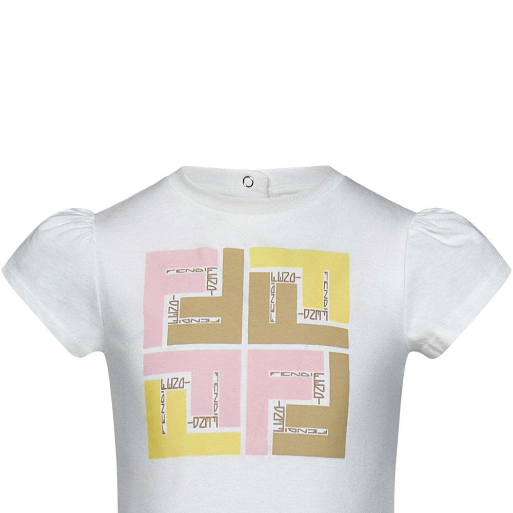 Футболка Fendi T (белая) — фото 4