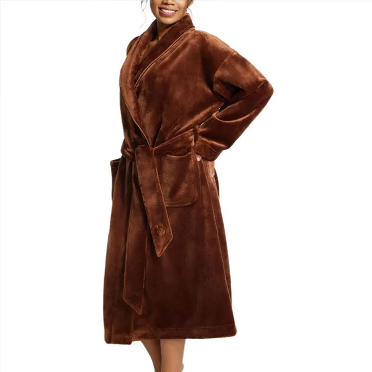 Victoria's Secret THE MIX Comfortable Soft Velvet Lace Up Home Thickened And Fleece Lined For Warmth Sleep Robe Women's