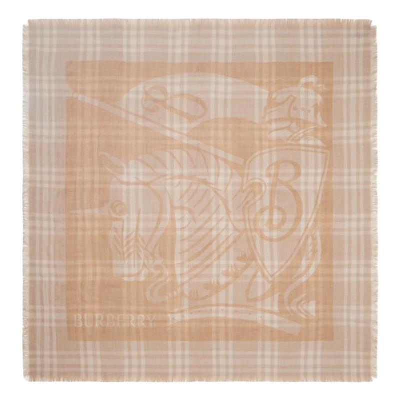 Шарф Burberry с логотипом (белый)