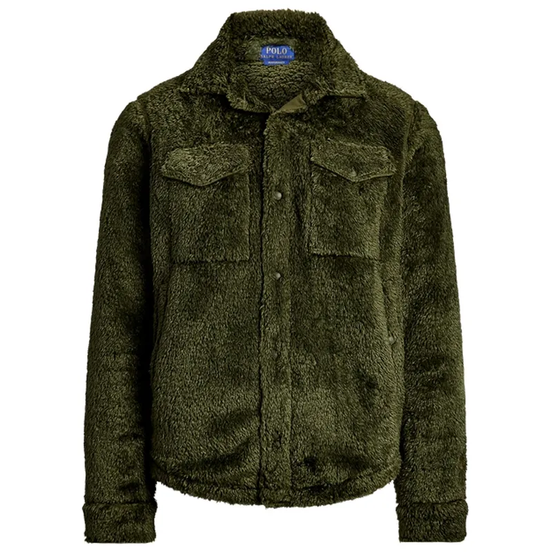 Polo Ralph Lauren SS25 Velvet feel Coat Men's New Olive Green