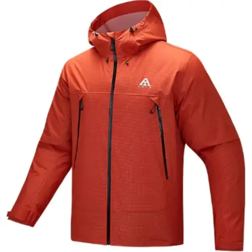Anta Outdoor Collection Waterproof And Windproof Windbreaker Jacket Men's Flame Orange Red