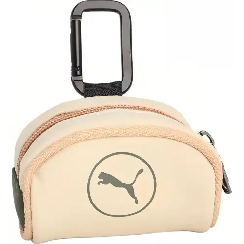 PUMA Synthetic Leather Golf Bag Storage Bag Accessory Unisex Warm White With Dark Sage
