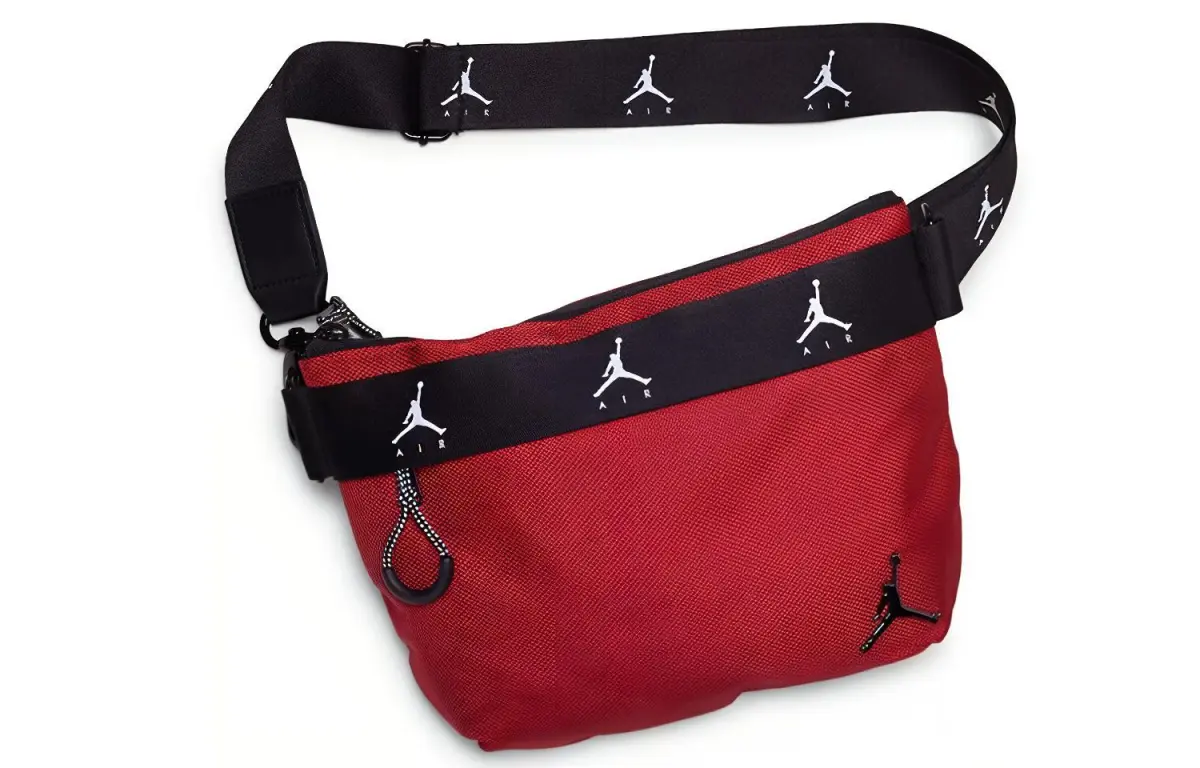Jordan Coated Canvas Fanny Pack, Sling Bag, Shoulder Bag, Crossbody Bag Regular Unisex Red