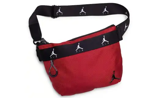 Jordan Coated Canvas Fanny Pack, Sling Bag, Shoulder Bag, Crossbody Bag Regular Unisex Red