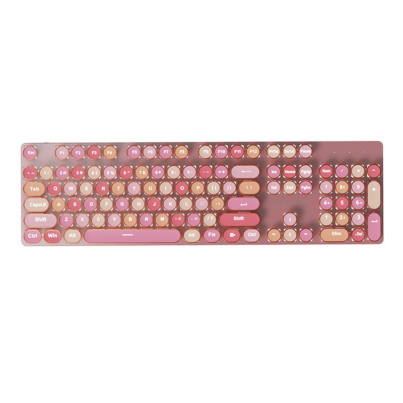 Pioneer V30 Wired/Wireless Bluetooth Connection, Blue and White Switches, 104 Keys, Gaming and Office Keyboard, Full N-Key Rollover, Hot-Swappable, High Aesthetic Value, Unisex, Compatible with Laptops, Desktops, Apple and Huawei Computers, Mechanical Key