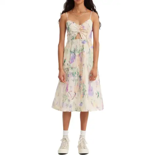 Levis White dress, loose fit, floral print