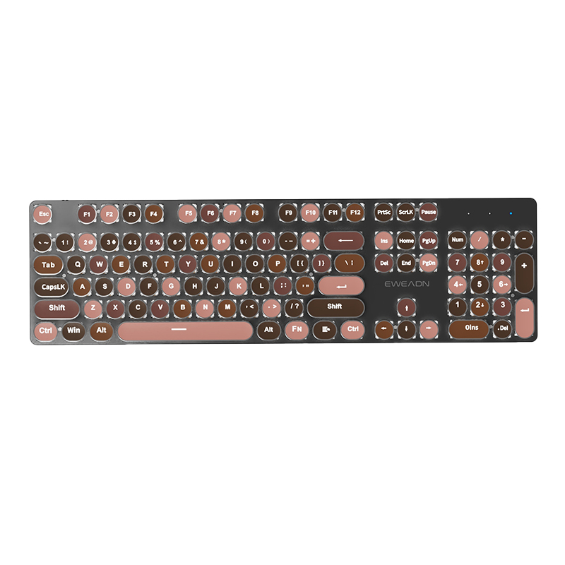 Pioneer V30 Wired/Wireless Bluetooth Connection, Blue and White Switches, 104 Keys, Gaming and Office Keyboard, Full N-Key Rollover, Hot-Swappable, High Aesthetic Value, Unisex, Compatible with Laptops, Desktops, Apple and Huawei Computers, Mechanical Key