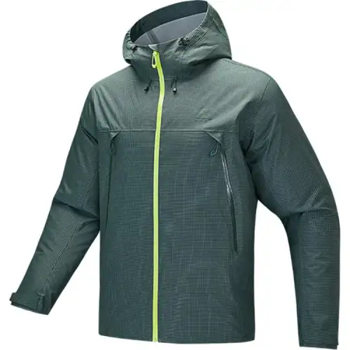 Anta Outdoor Collection Waterproof And Windproof Windbreaker Jacket Men's Deep Autumn Green