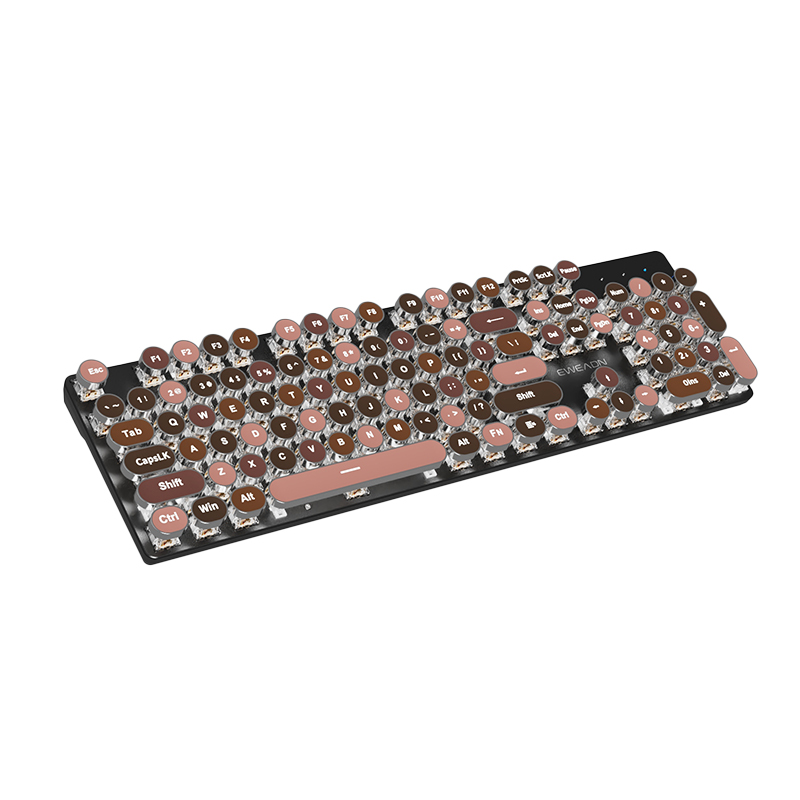 Pioneer V30 Wired/Wireless Bluetooth Connection, Blue and White Switches, 104 Keys, Gaming and Office Keyboard, Full N-Key Rollover, Hot-Swappable, High Aesthetic Value, Unisex, Compatible with Laptops, Desktops, Apple and Huawei Computers, Mechanical Key