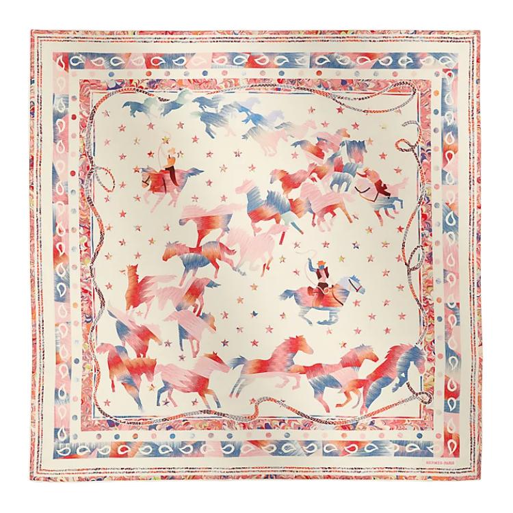 Женский шарф Hermes (розовый)